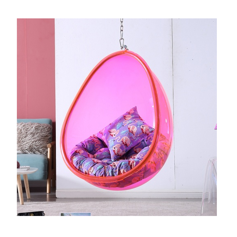 Kids Outdoor Swing Chair - 현대적인 어린이용 에그 체어, 재미있는 핑크색