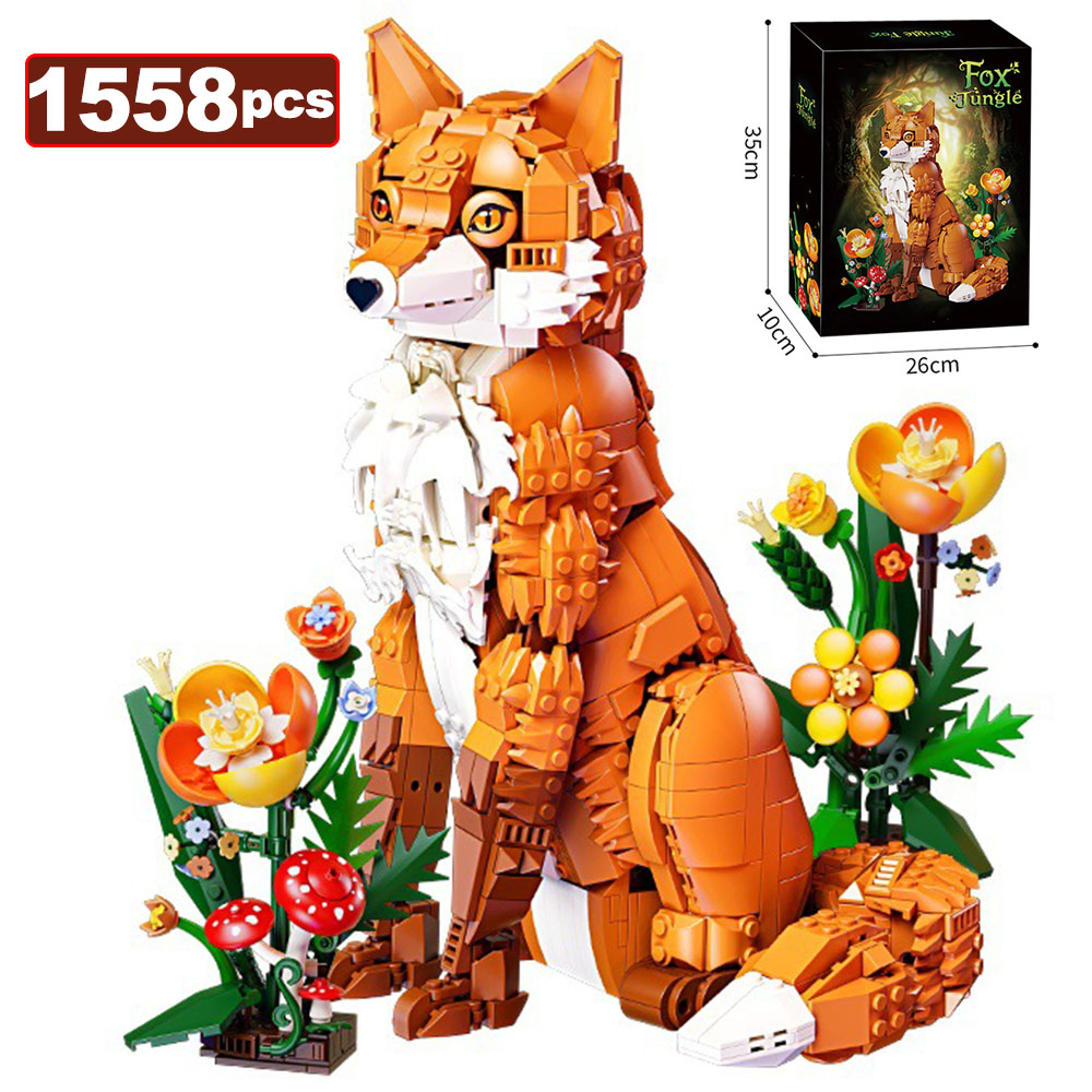 Lego Set Creator - 1558PCS MOC 정글 폭스 모델 빌딩