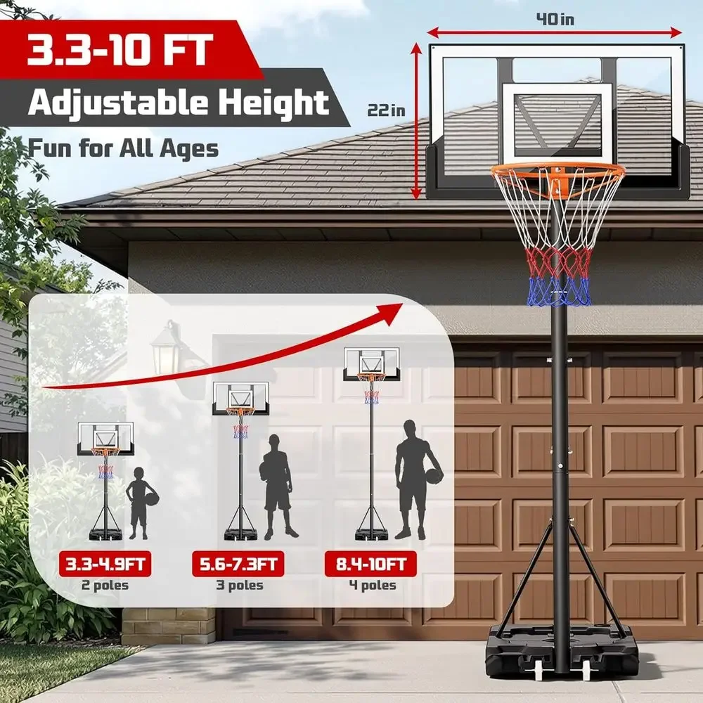 어린이, 청소년, 성인용 40인치 깨지지 않는 백보드가 - Basketball Hoop Outdoor 리뷰 및 가격