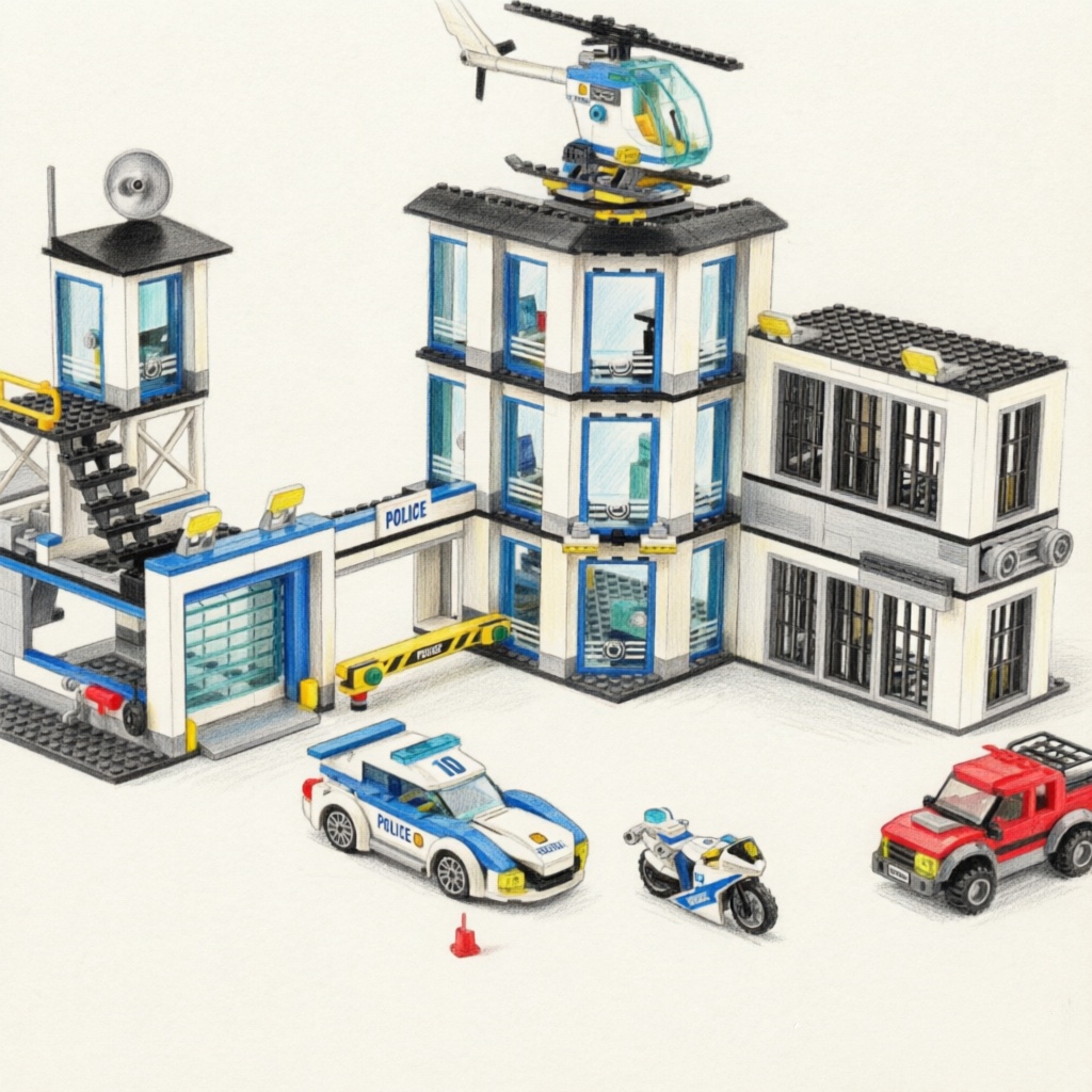 특수경찰서 군사 건물 도시 모형 세트 교도소 경찰차 경 - Lego Set Creator 리뷰 및 가격