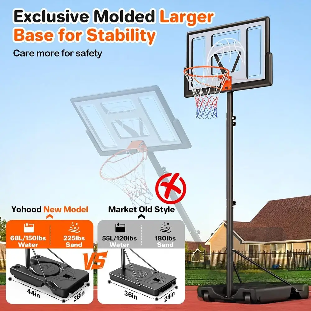 조절 가능한 휴대용 야외 농구대 시스템 (어린이 및 성 - Basketball Hoop Outdoor 리뷰 및 가격