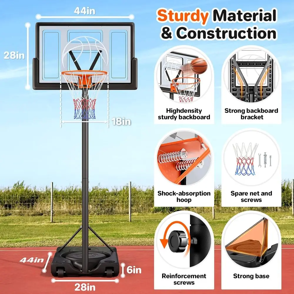 조절 가능한 휴대용 야외 농구대 시스템 (어린이 및 성 - Basketball Hoop Outdoor 리뷰 및 가격