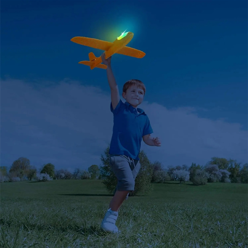 전기 거품 비행기 글라이더 손 던지기 비행기 LED 빛 - Kids Outdoor Activity Set 리뷰 및 가격