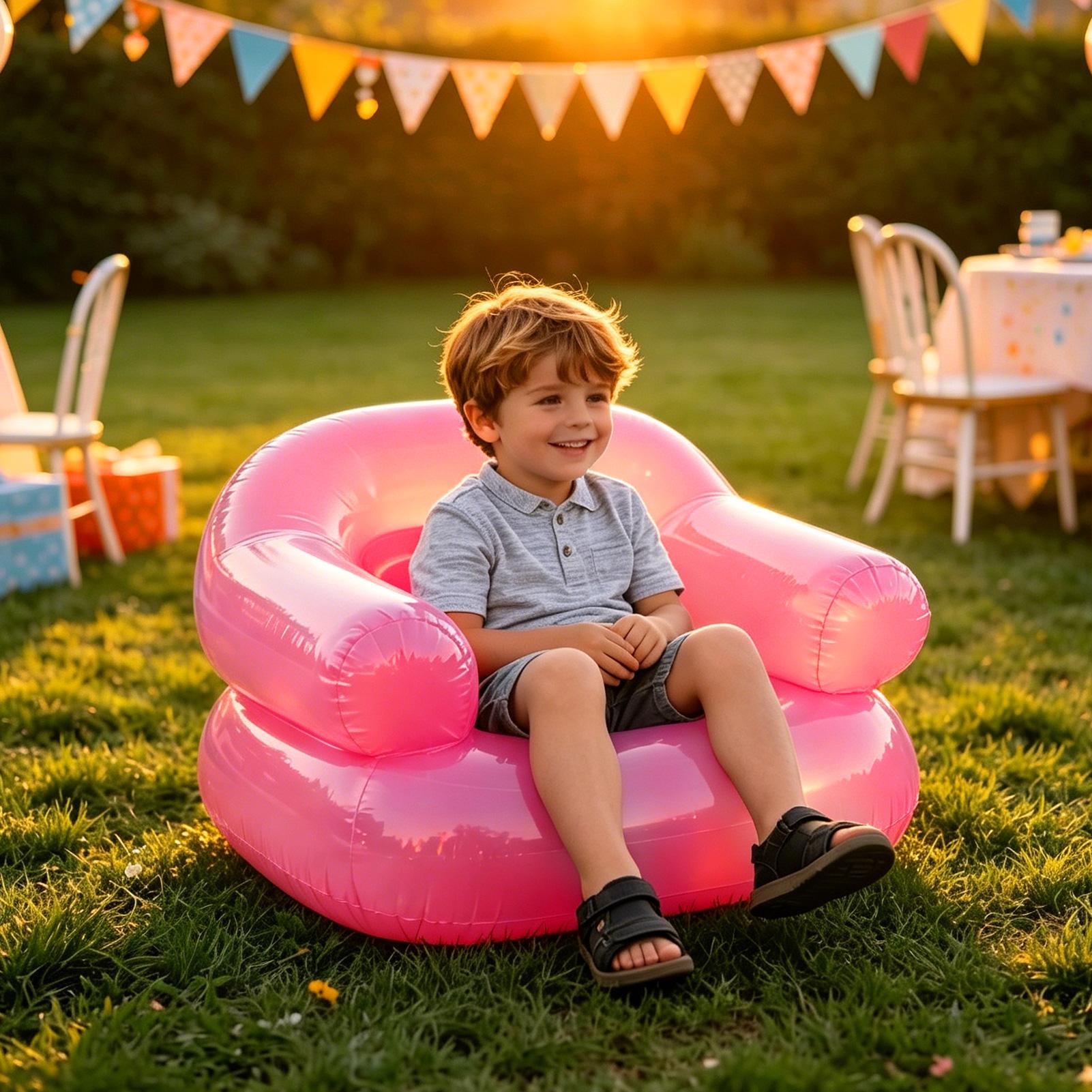 어린이용 풍선 의자 두꺼운 PVC 방수 휴대용 소파 캠 - Kids Outdoor Chair Plastic 리뷰 및 가격