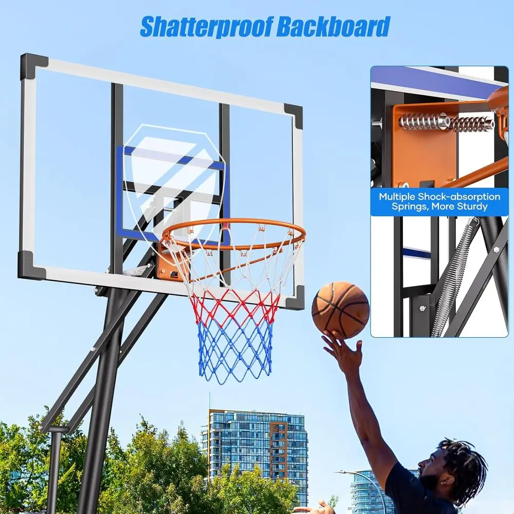 이동식 44인치 내충격성 야외 농구대 (조절 가능한 골 - Basketball Hoop Outdoor 리뷰 및 가격