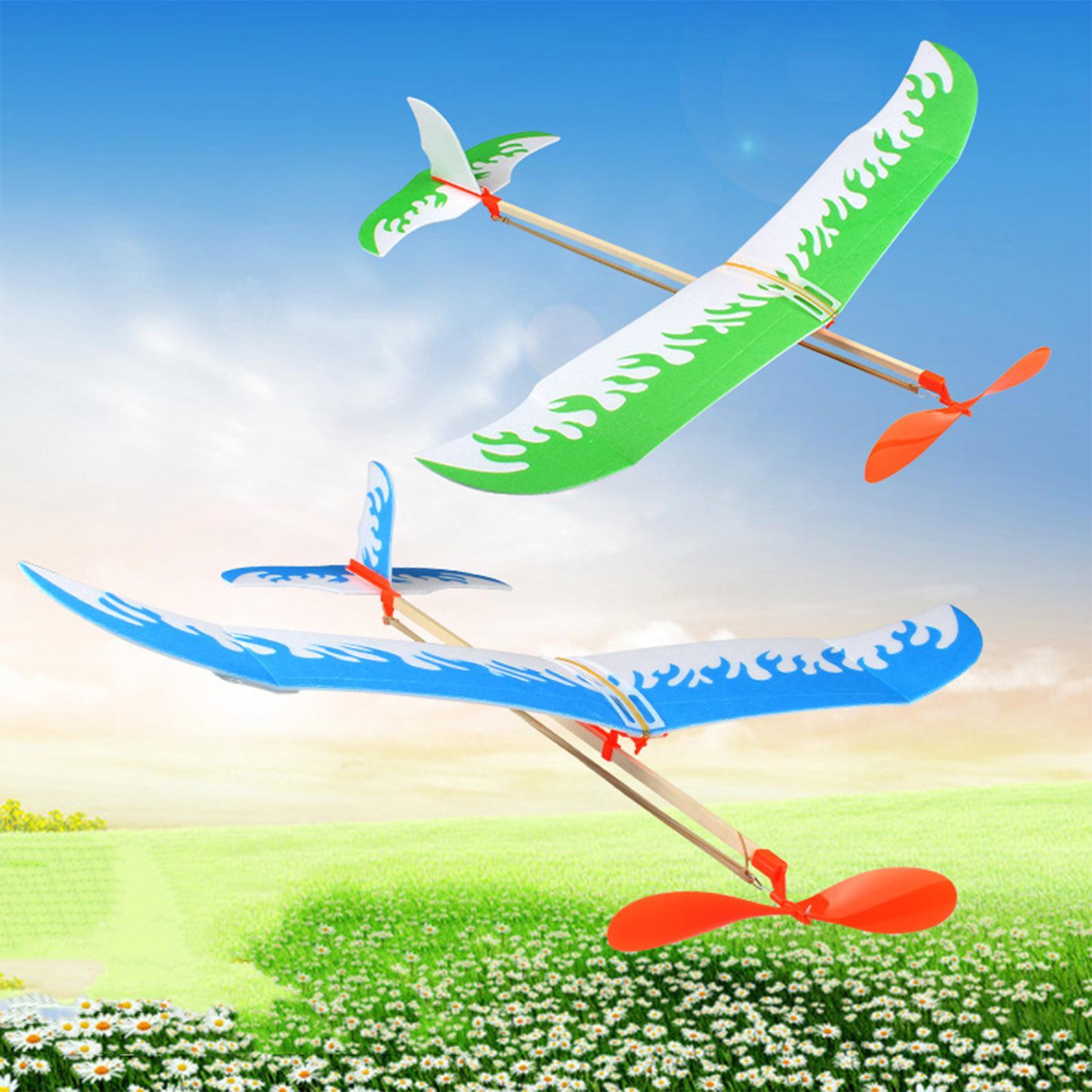 고무줄 비행기 동력 글라이더 항공기 키트 비행 게임 놀 - Kids Outdoor Activity Toys 리뷰 및 가격
