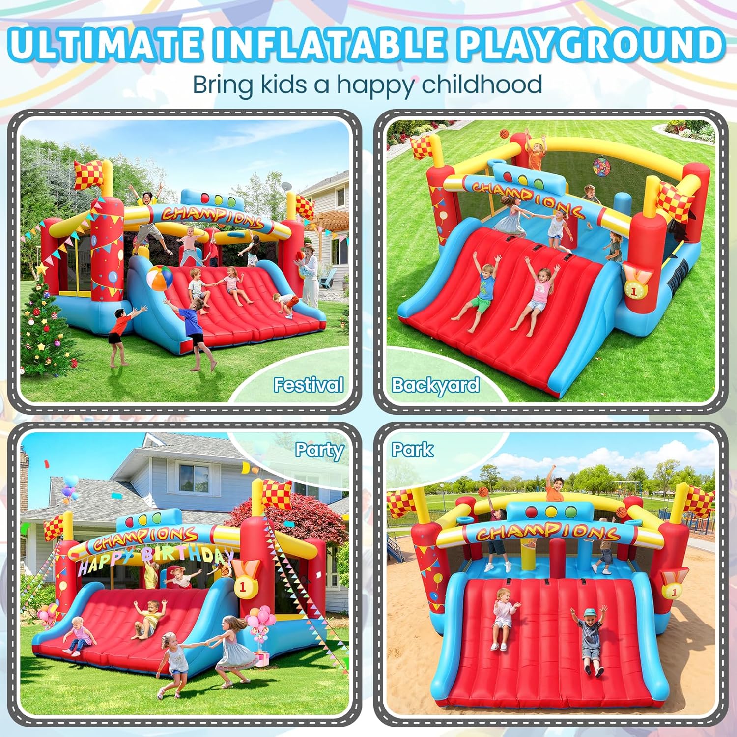 대형 어린이용 에어바운스, 13피트 야외용 에어바운스( - Kids Outdoor Games 리뷰 및 가격