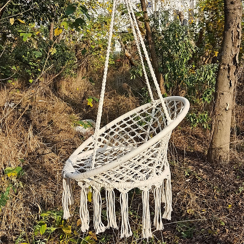 2025 북유럽 정원 수제 니트 라운드 교수형 해먹 야 - Kids Outdoor Swing Chair 리뷰 및 가격