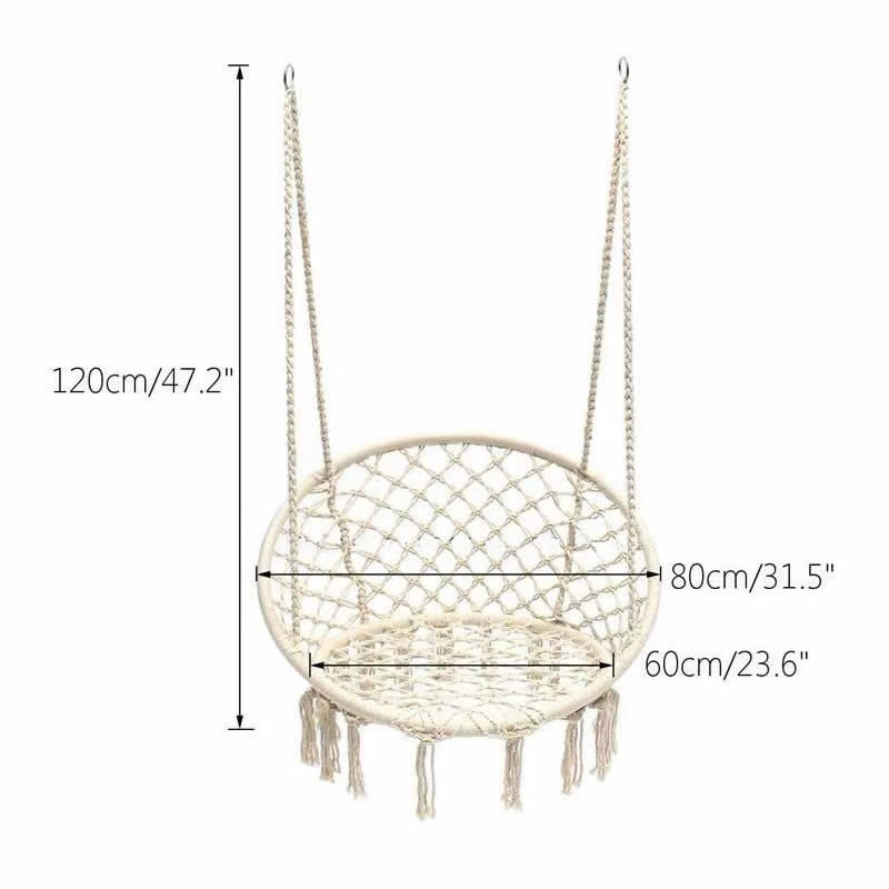 2025 북유럽 정원 수제 니트 라운드 교수형 해먹 야 - Kids Outdoor Swing Chair 리뷰 및 가격